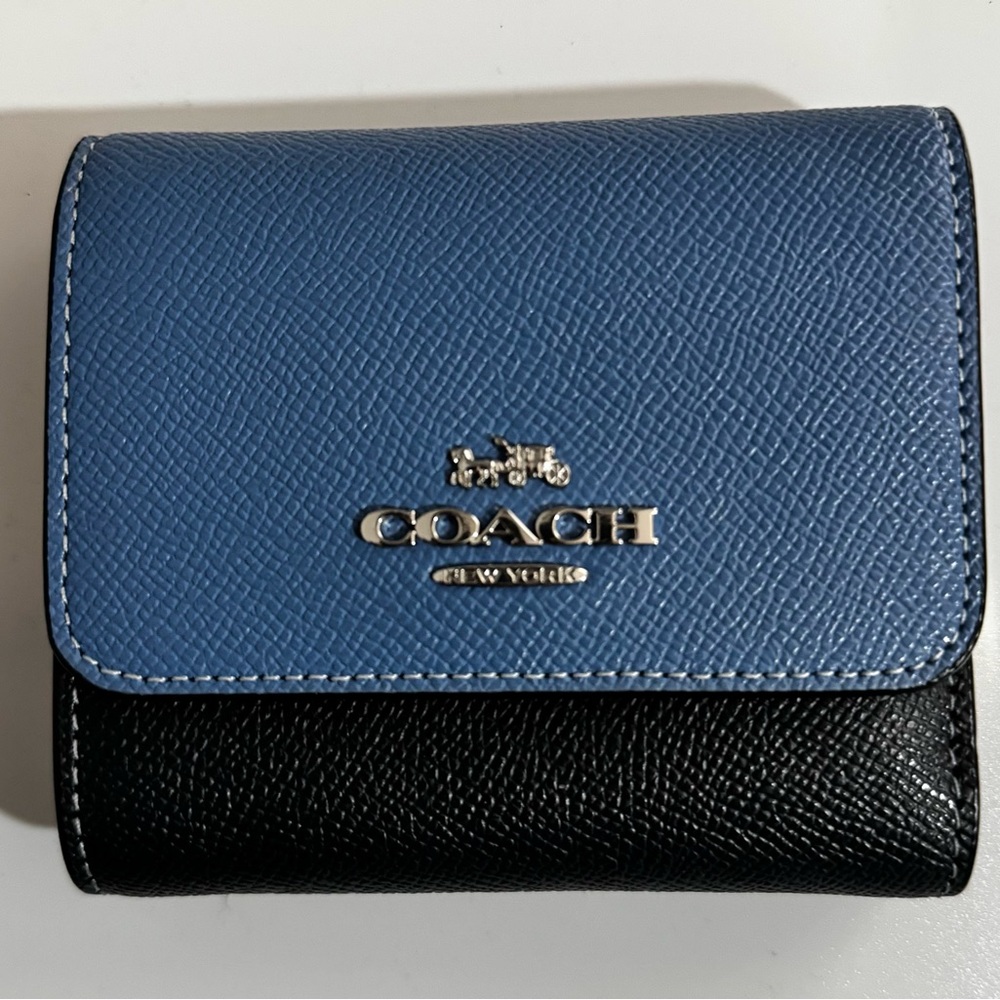 Coach Two-Tone Blue and Black Wallet
